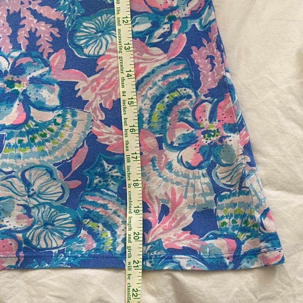 🎈Lilly Pulitzer Girls Mini Kristen Play Dress in Blue and Pink Floral - Picture 13 of 14
